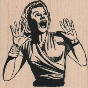 Scared Lady (Large) 3 1/4 x 3 1/4-0