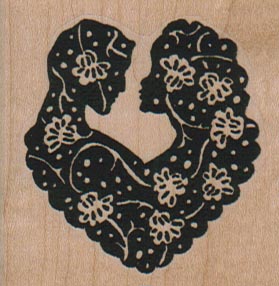 Flower Heart Couple 2 x 2