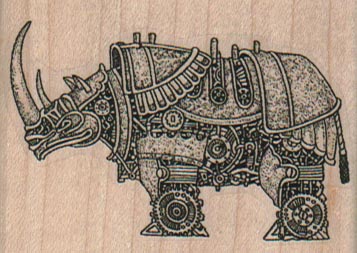 Steampunk Rhino 2 1/2 x 1 3/4