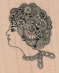 Steampunk Hairdo 1 3/4 x 2