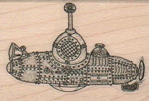 Steampunk Submarine 1 3/4 x 2