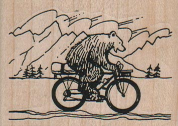 Bear Biking the Mountains 2 1/2 x 1 3/4