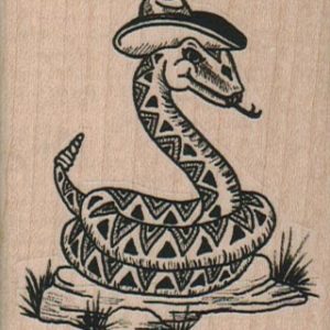 Snake In Cowboy Hat 2 1/4 x 2 1/2-0