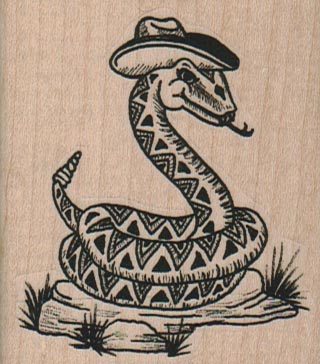 Snake In Cowboy Hat 2 1/4 x 2 1/2