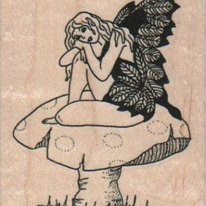 Fairy On Mushroom 2 1/4 x 2 1/2-0