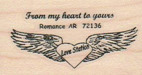 Love Station Postmark 1 1/4 x 2