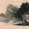 Lady With Flowing Scarf Small 1 1/4 x 3/4-0