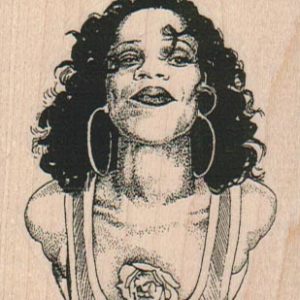 Hoop Earrings Lady 2 1/4 x 2 1/2-0