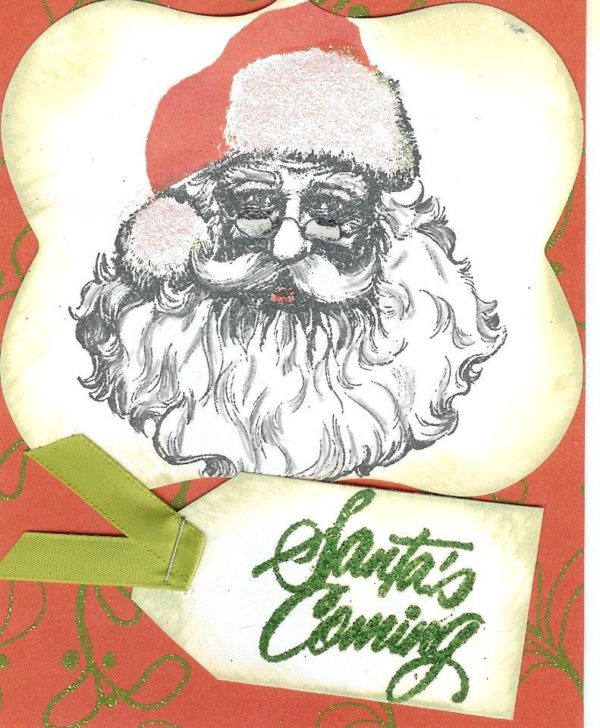 Santa's Coming 1 3/4 x 2-32378