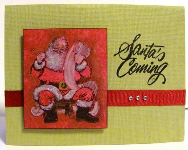 Santa's Coming 1 3/4 x 2-32446