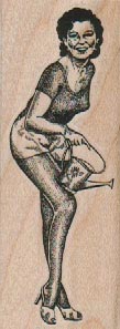 Lady With Watering Can 1 1/4 x 3