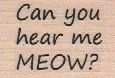 Can You Hear Me MEOW? 1 x 1 1/4