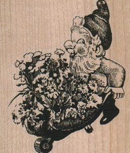 Gnome With Wheelbarrow 2 3/4 x 3 1/4-0