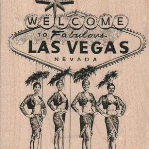 Vegas Showgirls Sign 3 1/4 x 4-0