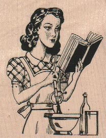 Housewife Reading Recipe 2 1/4 x 2 3/4
