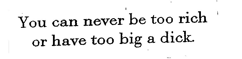 You Can Never/Dick 3/4 x 2 1/2