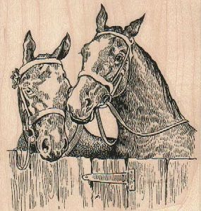 Two Horses 3 x 3 1/4-0