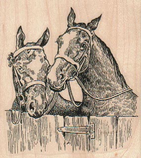 Two Horses 3 x 3 1/4