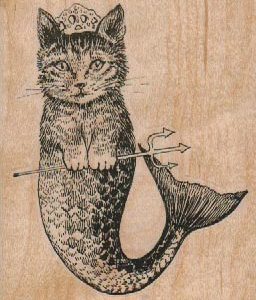 Cat Mermaid 2 3/4 x 3 1/4-0