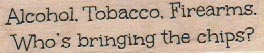 Alcohol. Tobacco. Firearms 3/4 x 2 3/4