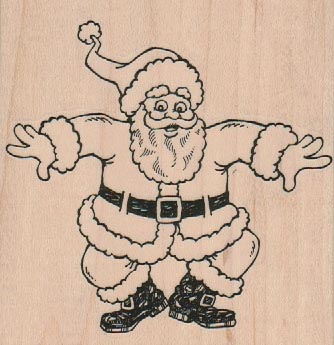 Excited Santa 3 1/2 x 3 1/2