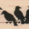 Birds On Wire/Lg 1 1/2 x 6 1/2-0