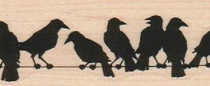 Birds On Wire/Lg 1 1/2 x 6 1/2-0