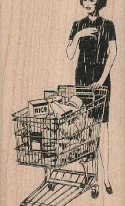 Shopping Cart Lady 2 x 3 3/4-0