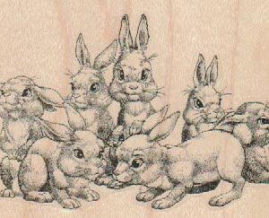 Group Of Rabbits 4 x 2 1/2-0