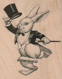 Hopping Rabbit With Hat 2 1/4 x 2 3/4