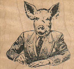 Pig In Suit 2 3/4 x 2 1/2-0