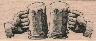Two Mugs O’ Beer 1 1/2 x 3 1/4