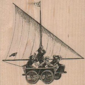 Steampunk Sailing Ship 3 3/4 x 3 1/2-0