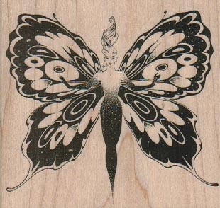 Butterfly Lady 3 1/4 x 3