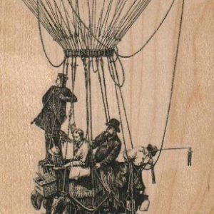 Men In Balloon Basket 3 1/4 x 4 1/2-0