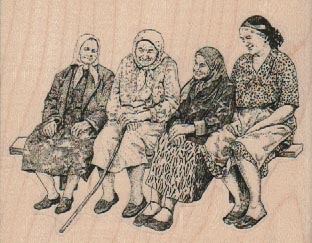 Four Old Ladies 3 1/4 x 2 1/2