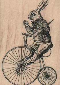 Rabbit on Old Bicycle 2 1/4 x 3 1/4-0