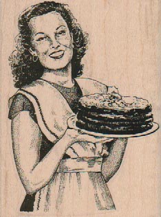 Large Cake Lady 2 1/2 x 3 1/4