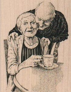 Happy Old Couple 2 1/2 x 3 1/4-0