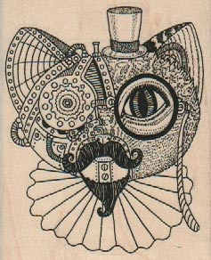 Large Steampunk Cat Face 2 1/2 x 3