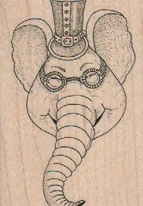 Steampunk Elephant 2 1/4 x 3 1/2-0