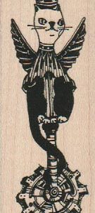 Winged Cat In Crown 1 1/2 x 3 3/4-0