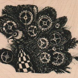 Steampunk Peacock 4 1/4 x 3 1/2-0