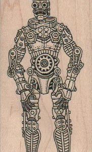 Steampunk Robot Man 2 x 4 1/4-0