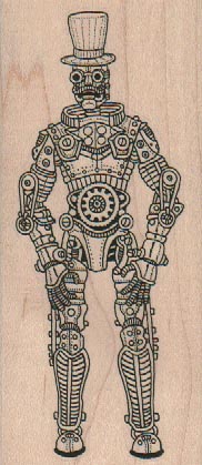 Steampunk Robot Man 2 x 4 1/4