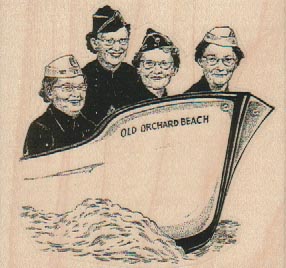 Four Ladies In Boat 3 x 2 3/4