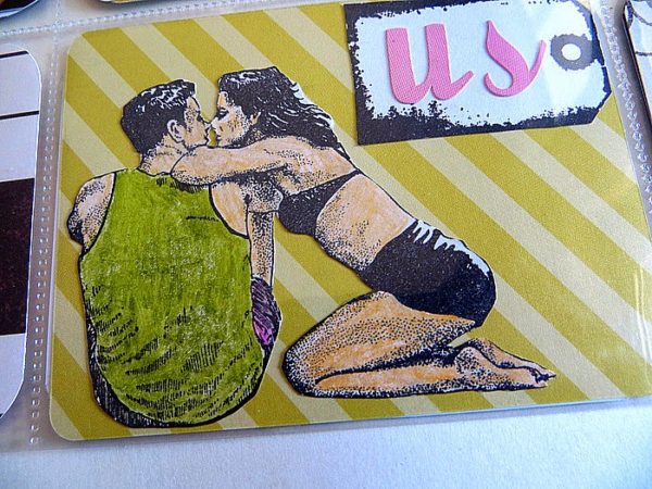 Couple Kissing 3 1/2 x 2 3/4-43747