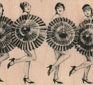 Four Showgirls With Umbrellas 4 1/4 x 2 3/4-0