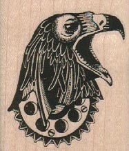 Steampunk Eagle Head 2 x 2 1/4