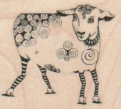 Whimsical Sheep 2 1/2 x 2 1/4